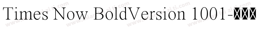 Times Now BoldVersion 1001字体转换